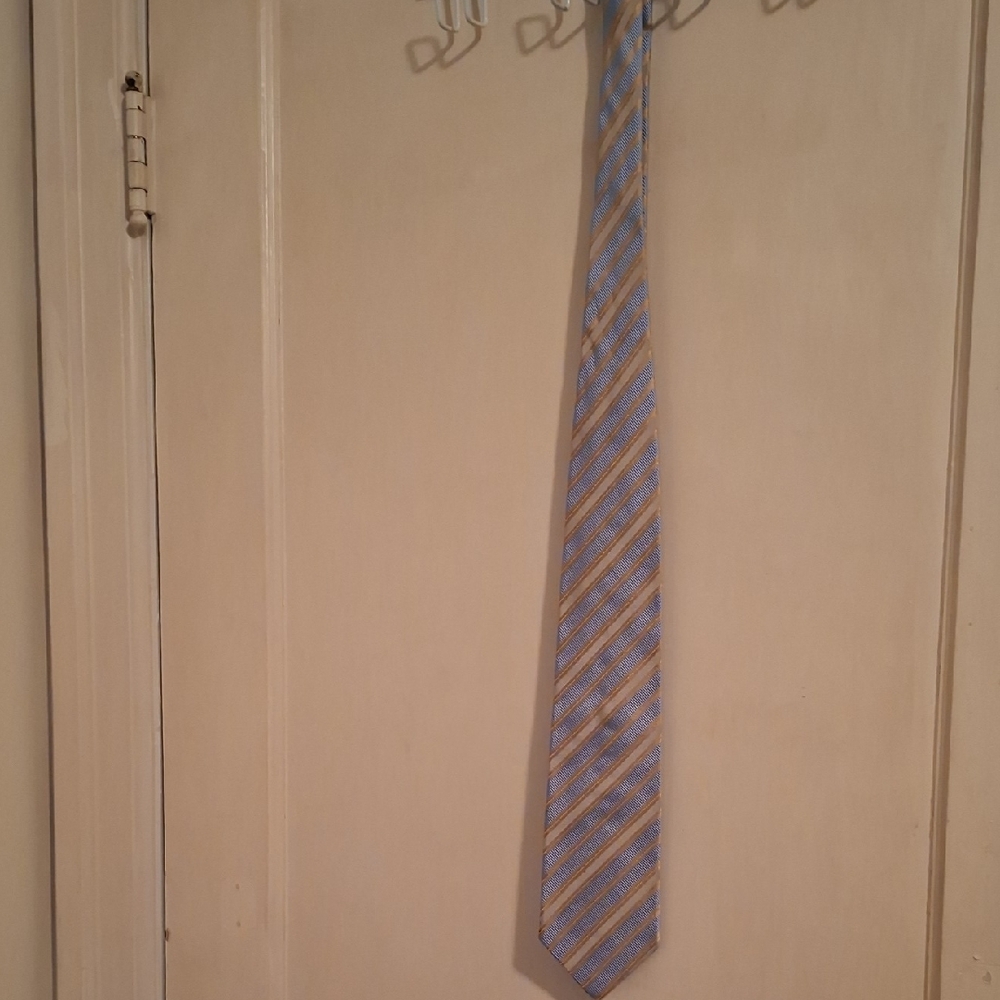 Boss‎ Blue and Gold Striped Tie